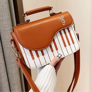 Brand New Brown Piano Purse